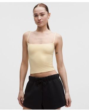 lululemon – Wundermost Ultra-Soft Nulu Spaghetti-Strap Adjustable Cami – – Size Large - Natural