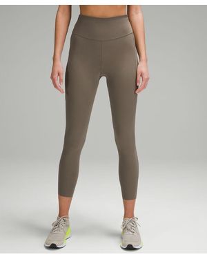 lululemon Fast And Free High-Rise Leggings 25" 5 Pocket - Brown