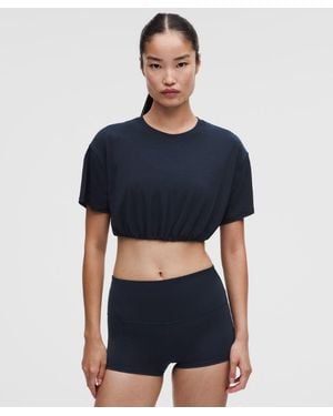lululemon – Jersey Training Super-Cropped T-Shirt – – Size 4 - Blue