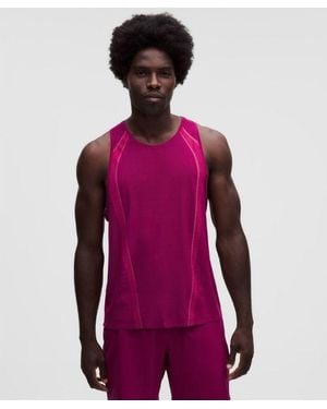 lululemon – Fast And Free Airflow Running Singlet – – Size Large - Purple