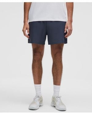 lululemon Striped Mesh Tennis Short 5" - Blue