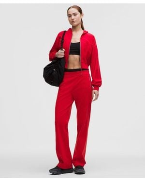 lululemon – Define Mid-Rise Track Trousers Luon – /Neon – Size Large - Red