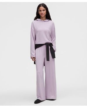lululemon – Becalm Mid-Rise Wide-Leg Trousers – – Size Large - Purple
