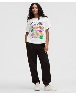 lululemon – Relaxed-Fit Cotton Jersey T-Shirt Pride Graphic – – Size 6 - White