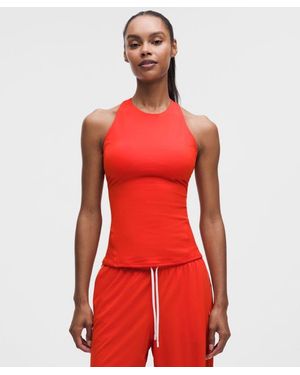 lululemon – Racerback High-Neck Tennis Tank Top B/C Cup – – Size Large - Red