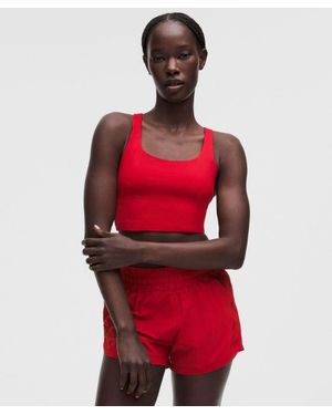 lululemon Energy Longline Bra Medium Support, B-D Cups - Red