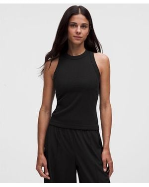 lululemon – Ribbed Heavyweight Racerback Tank Top – – Size Large - Black