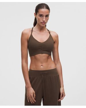 lululemon Flow Y Ruched Bra - Brown