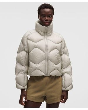 lululemon – Featherweight Cropped Puffer – – Size Large - Natural