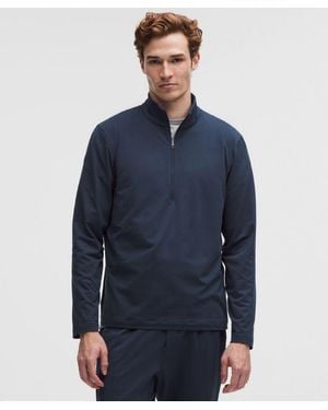 lululemon – Soft Jersey Half Zip Long-Sleeve Top – – Size Large - Blue