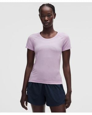 lululemon – Swiftly Tech Short-Sleeve Shirt 2.4 Waist Length – – Size 4 - Purple