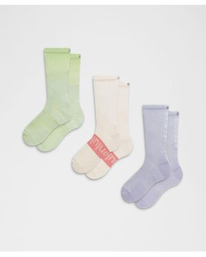 lululemon – Power Stride Crew Socks 3 Pack – – Size Large - White