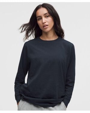 lululemon – All Yours Organic Long-Sleeve Shirt – – Size Large - Blue