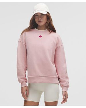 lululemon – Perfectly Oversized Fleece Crew Sweatshirt Logo – – - Pink
