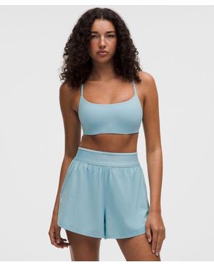 lululemon – Wunder Train Strappy Racer Sports Bra Light Support, A/B Cup – – Size 14 - Blue
