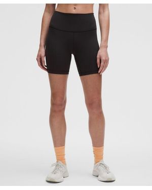 lululemon Wunder Train High-Rise Shorts With Pockets 6" - Black