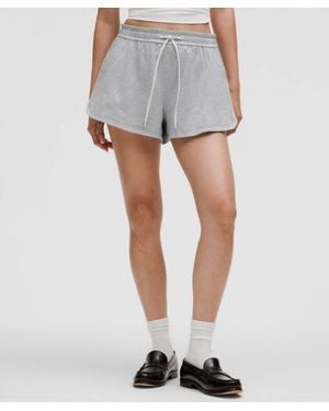 lululemon Soft Jersey Mid-Rise Curved-Hem Shorts 3" - Grey
