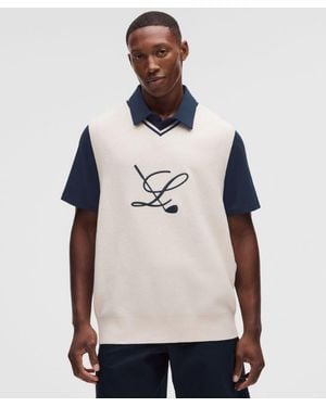 lululemon – Knit V-Neck Golf Vest Golf – – Size Large - Natural