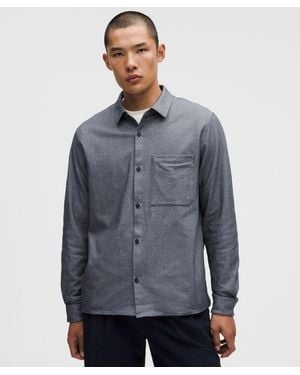 lululemon – Brushed Woven Overshirt – – Size Large - Blue