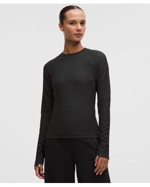 lululemon – Waffle-Knit Crewneck Base Layer – – Size Large - Black