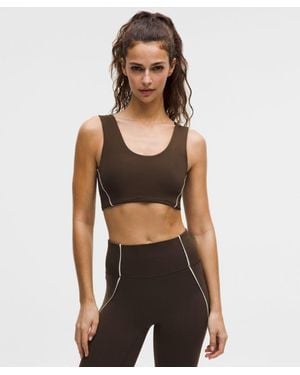 lululemon – Wunder Train Piped Sports Bra Medium Support, B/C Cup – – Size 14 - Black