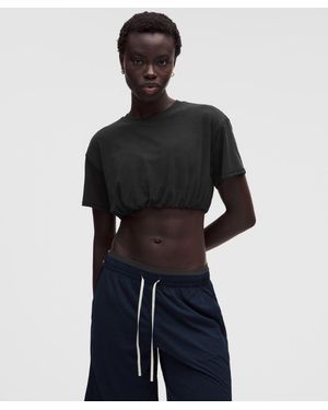 lululemon Jersey Training Super-Cropped T-Shirt - Blue