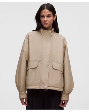 lululemon – Oversized Cinch-Hem Reversible Jacket – Colour Khaki/ – Size Large - Natural