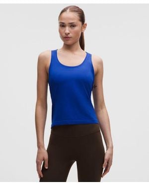 lululemon – Swiftly Tech Racerback Tank Top 2.0 Waist Length – – Size 18 - Blue