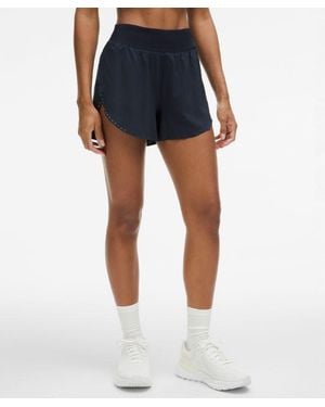 lululemon Fast And Free Reflective High-Rise Classic-Fit Shorts 3" - Blue