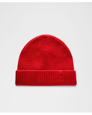 lululemon – Close-Fit Ribbed Knit Beanie Hat – Wool-Blend – /Neon - Red