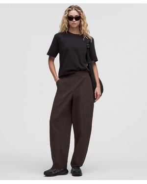 lululemon Crinkle Nylon Mid-Rise Barrel-Leg Pant - Black