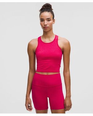 lululemon Ebb To Street Cropped Racerback Tank Top - Red