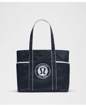 lululemon – Daily Multi-Pocket Canvas Tote Bag 20L Logo – - Blue