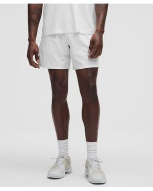 lululemon Striped Mesh Tennis Short 7" - Blue