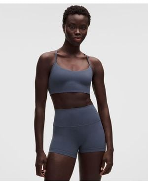 lululemon – Flow Y Sports Bra Light Support, A/B Cup Design – – Size 6 - Blue