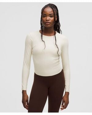 lululemon – All It Takes Ribbed Nulu Long-Sleeve Shirt – – Size 4 - Natural