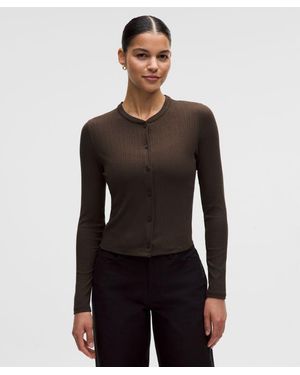 lululemon – Hold Tight Micro-Rib Cardigan – – Size 14 - Black