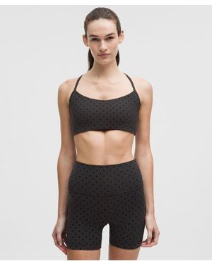 lululemon – Flow Y Sports Bra Light Support, A/B Cup Evolve Flocked – – - Black