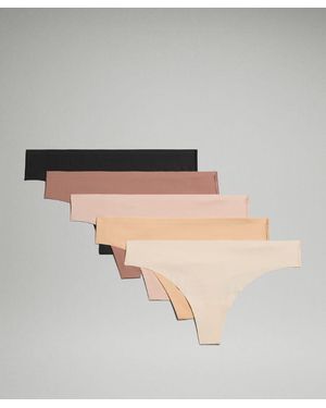 lululemon – Invisiwear Mid-Rise Thong Underwear 5 Pack – – - Grey