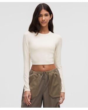 lululemon Hold Tight Straight-Hem Cropped Long-Sleeve Shirt - Brown