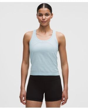 lululemon – Swiftly Tech Racerback Tank Top 2.0 Waist Length – – Size 14 - Blue