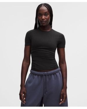 lululemon Wundermost Ultra-Soft Nulu Hip-Length Crewneck Shirt - Black