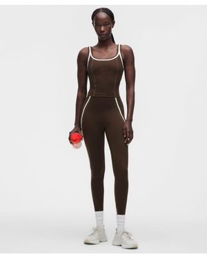 lululemon – Glow Up Super-High-Rise Tight Leggings Pipe Detail – 25" – – Size 14 - White