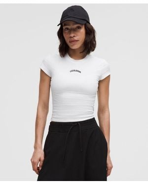 lululemon – Organic Baby Tee Collegiate – – Size Large - White