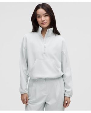 lululemon – Brushed Softstreme Half Zip Sweatshirt – – Size 4 - Grey
