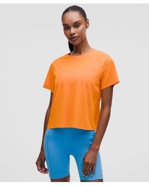lululemon – Fast And Free Short-Sleeve Shirt – – Size Large - Orange
