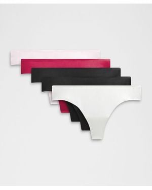 lululemon – Invisiwear Mid-Rise Thong Underwear 5 Pack – – Size Large - White