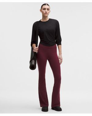 lululemon – Groove Nulu High-Rise Flared Trousers Regular – Colour Burgundy/ – Size 4