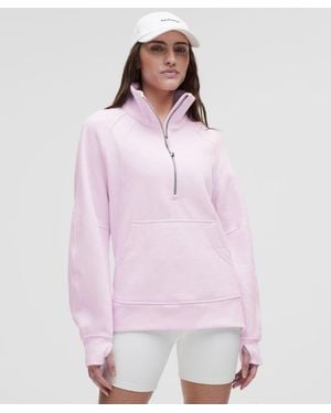 lululemon – Scuba Oversized Funnel-Neck Half Zip Sweatshirt Long – – Size Medium/Large - Pink