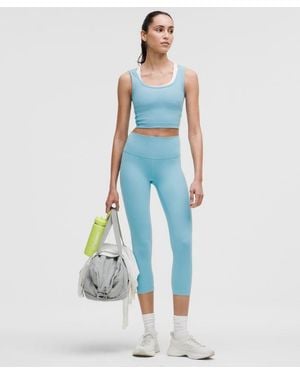 lululemon – Wunder Train High-Rise Crop Leggings – 21" – – Size 4 - Blue